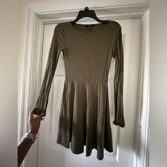 Forever 21 | Dresses | Olive Green Flowy Mini Dress | Poshmark
